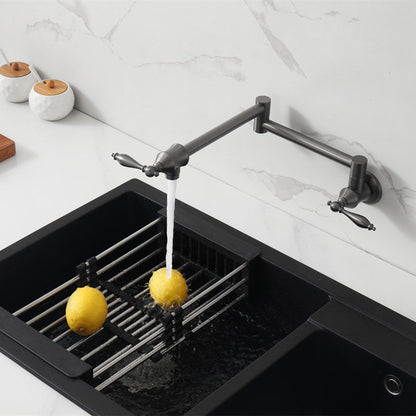 Boelon Solid Brass Folding Wall-Mounted Single Cold Kitchen Faucet