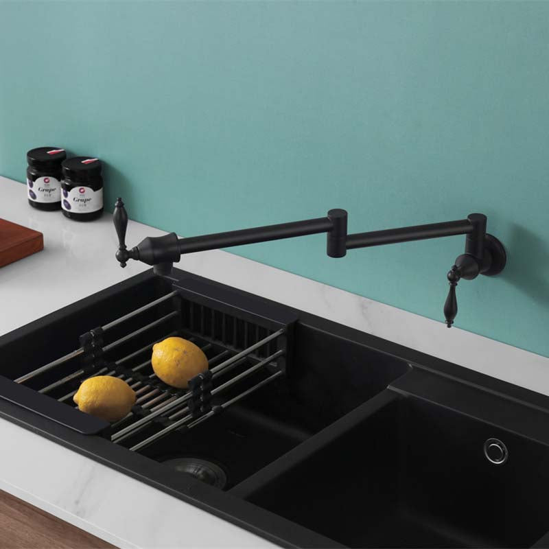 Boelon Solid Brass Folding Wall-Mounted Single Cold Kitchen Faucet