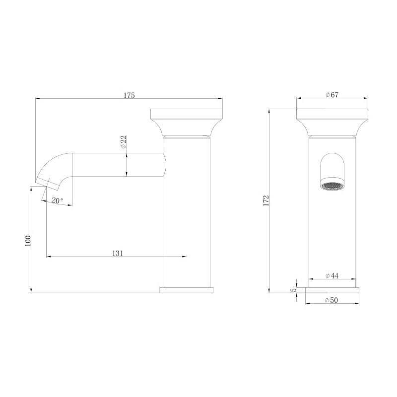 Boelon Solid Brass Tall Basin Mixer Faucet