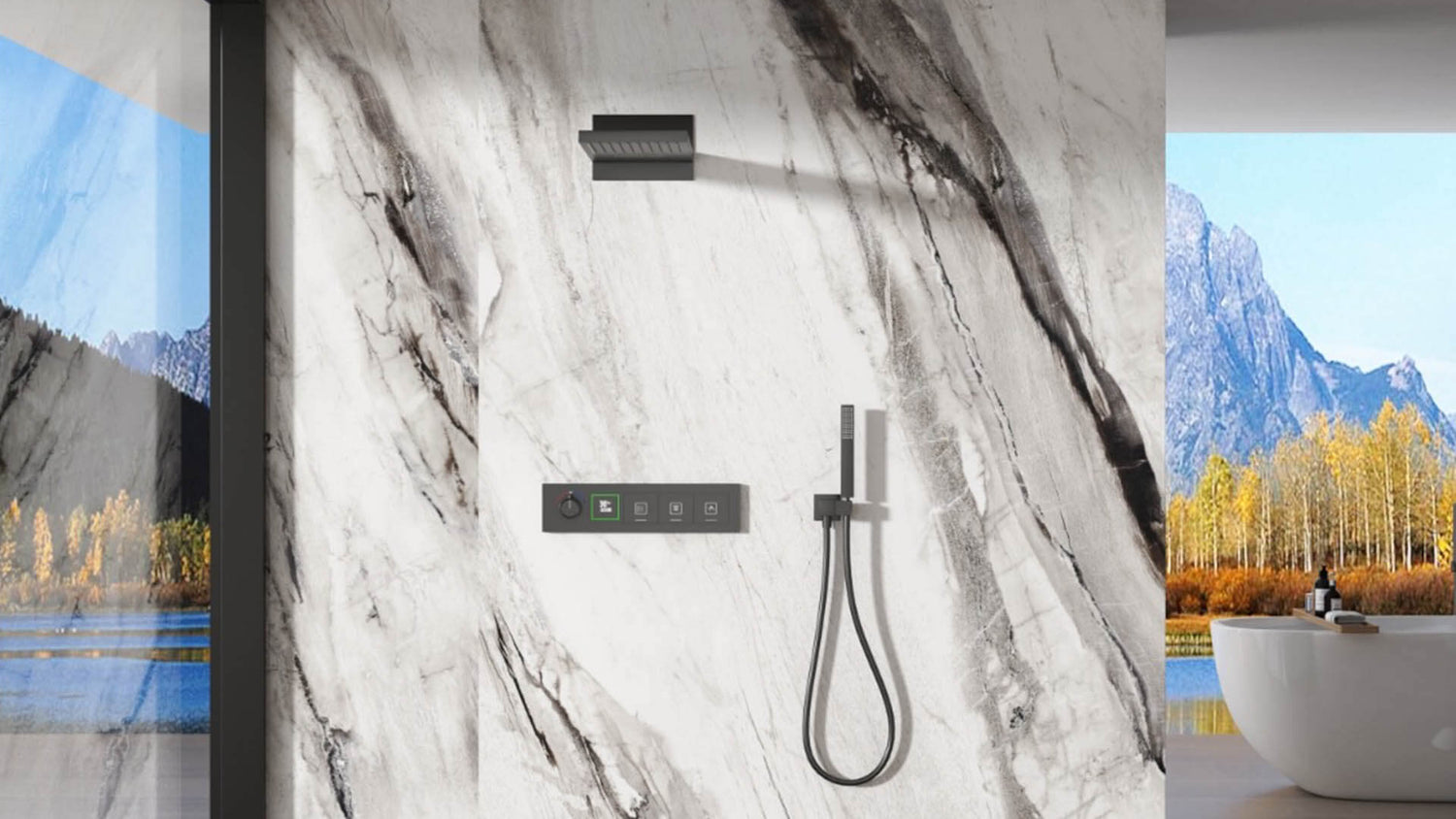 Boelon Luxury Bathroom Shower Set featuring Self-Powered Smart Technology and Precision Spray