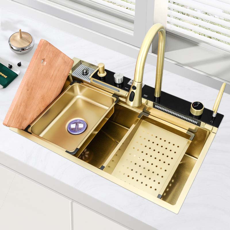 Boelon Luxury Kitchen Sink with Digital Display and Waterfall Design